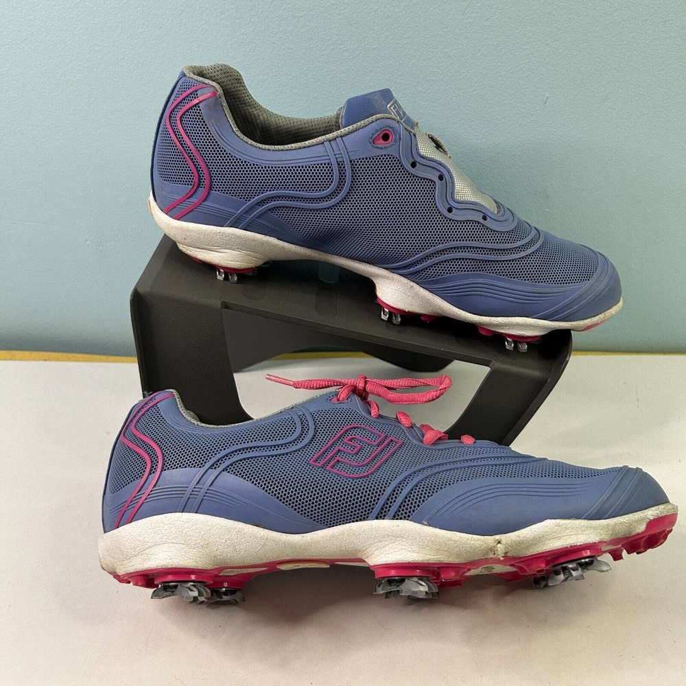 Footjoy Aspire Golf Shoes Women's Size 8.5 M Periwinkle Blue MISSING LACES 98896 - Picture 1 of 15